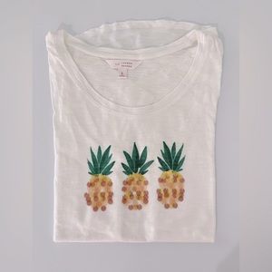 LC Lauren Conrad sequin pineapple short sleeve shirt